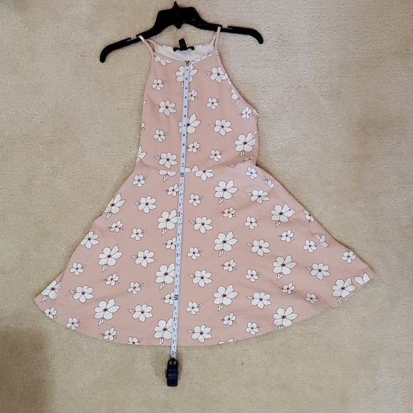 Forever 21 PeachPink Floral‎ Dress Barbiecore Sz:s - Picture 2 of 3